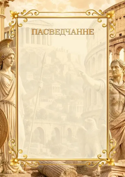 Шаблон школьнага пасведчання «Гістарычны момант»