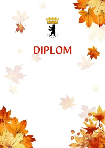 Шаблон школьной Diplome «Золотая осень»