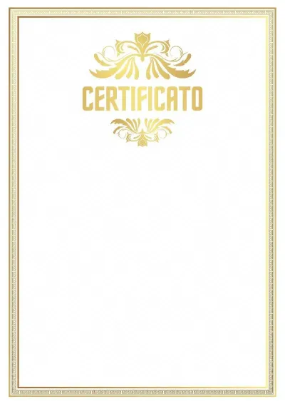 Modello di certificato «Standard d'Oro»