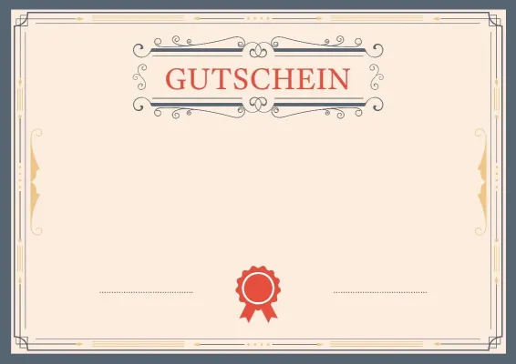 Vorlage für einen feierlichen Gutschein „Brief nach Athen“