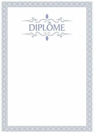 Modèle de diplôme solennel «Brise bleue»