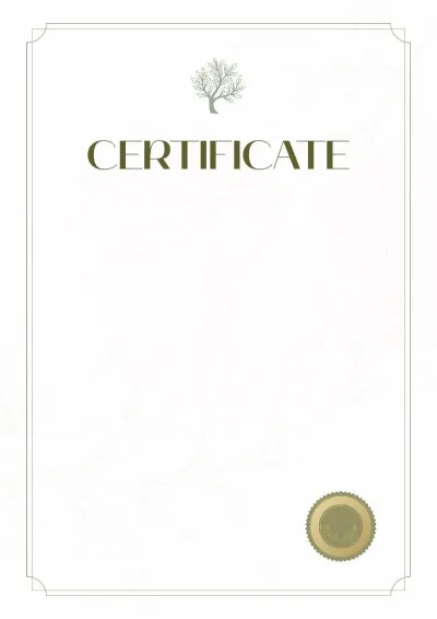 Certificate template «Breath of the Planet»