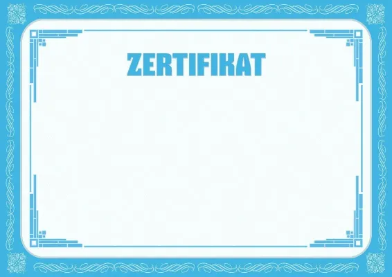 Feierliche Zertifikat-Vorlage «Wintermorgen»