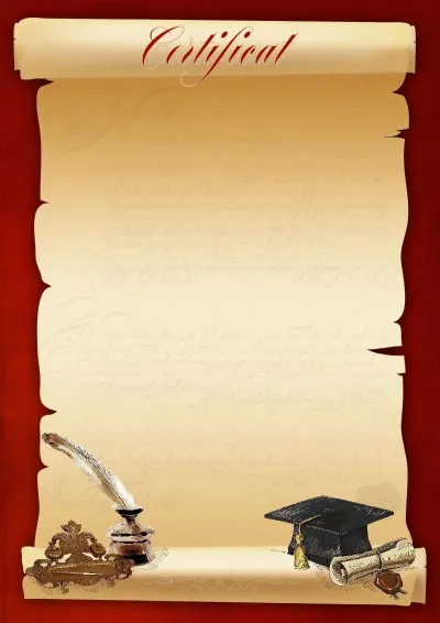 Șablon de certificat școlar „Scrisoare”