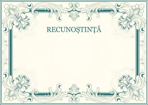 Model de recunoștință artistică „Ornamentul succesului”