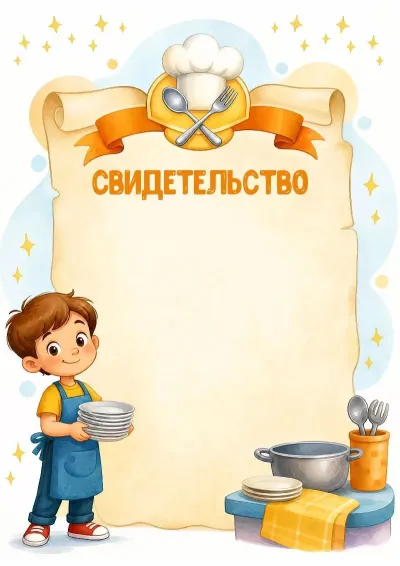 Шаблон свидетельства «Лучший дежурный»