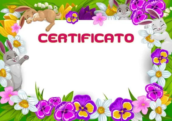 Modello di certificato «Prato primaverile»
