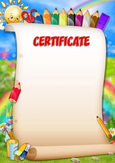 Certificate template «Funny Pencils»