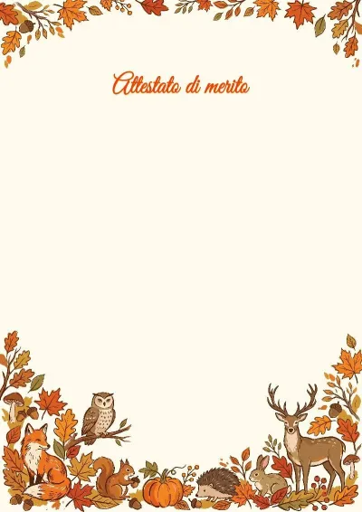 Modello di attestato «Radure del bosco»