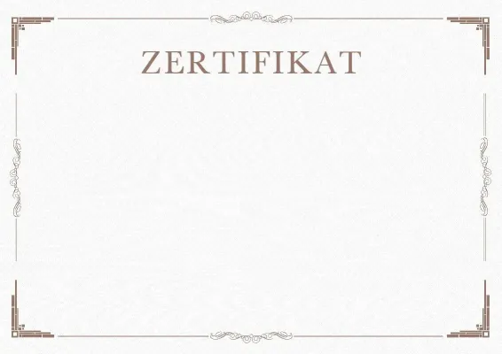 Feierliche Zertifikat-Vorlage «Minimalismus»