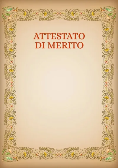 Modello artistico di attestato «Motivi»