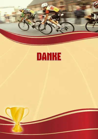 Sport-Dankschreiben-Vorlage «Radrennen»