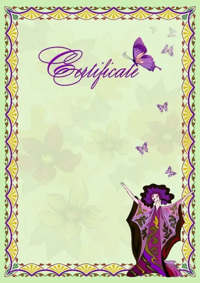 Certificate Template «Harmony»