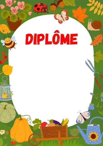 Modèle de diplôme « Récolte forestière »