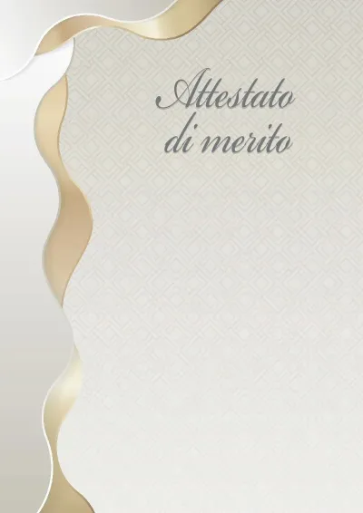 Modello artistico di attestato «Crème brûlée»