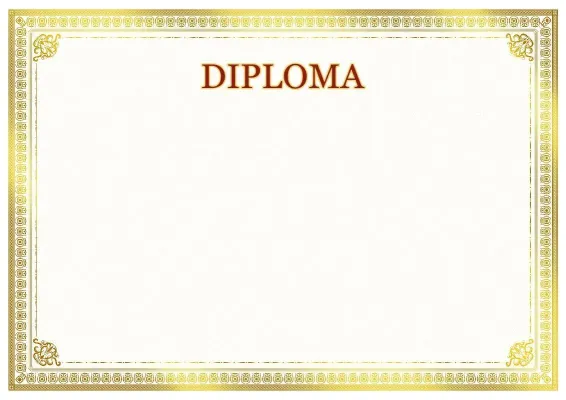 Artistic diploma template 'Sunshine'