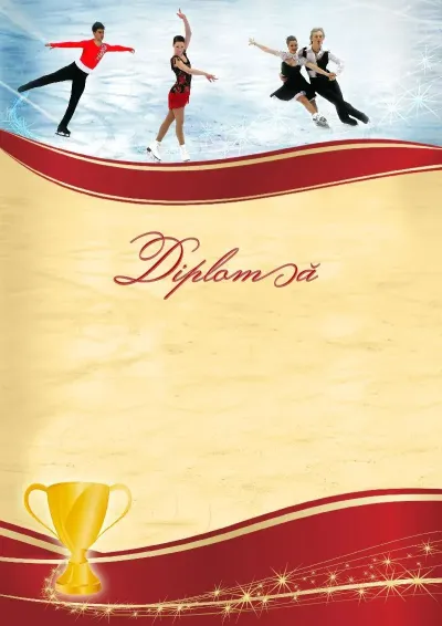 Șablon de diplomă sportivă «Patinaj artistic»