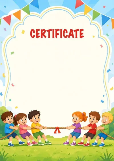 Certificate template «Fun Starts»