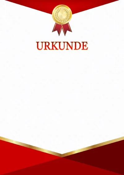 Vorlage für eine feierliche Urkunde «Rot-goldener Triumph»