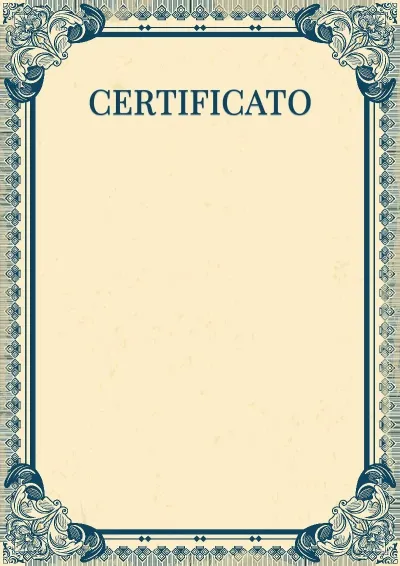 Modello di certificato artistico «Impero»