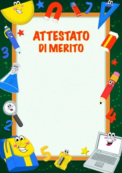 Modello di attestato «Conoscenze animate»