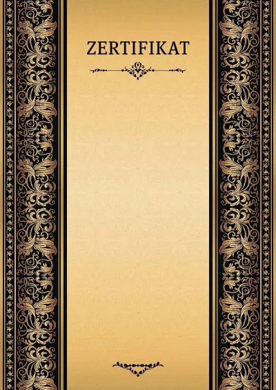 Feierliche Zertifikatvorlage „Vintage in Gold“