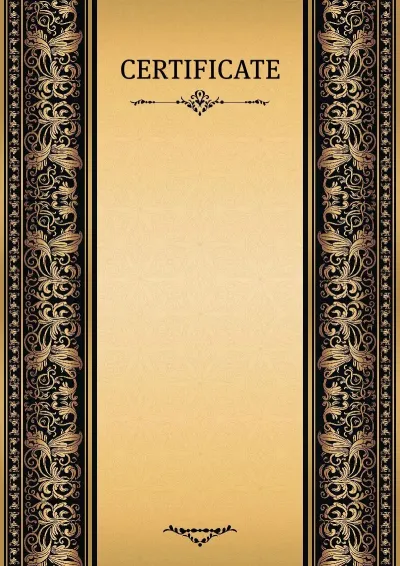 Ceremonial Certificate Template 'Vintage in Gold'