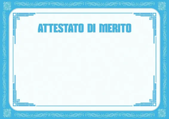 Modello di attestato solenne «Mattina d'inverno»