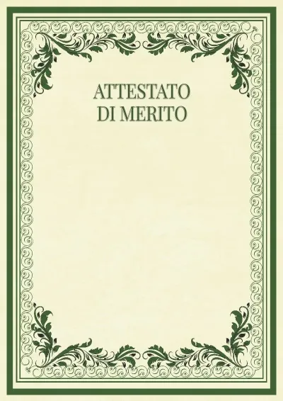 Modello di attestato solenne «Motivi vintage»