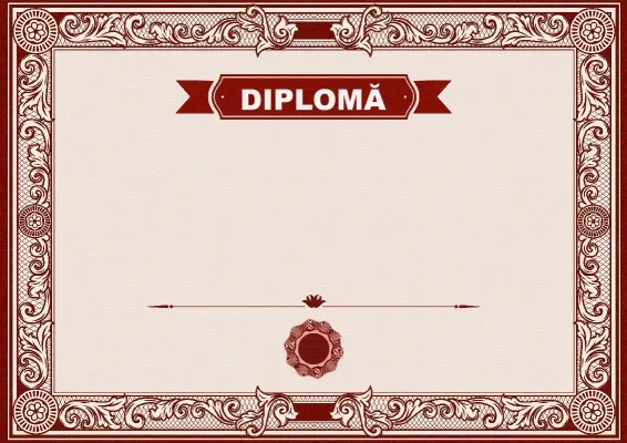 Șablon de diplomă „Silueta artei”