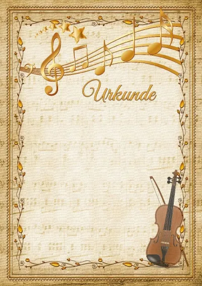 Musikalische Urkundenvorlage «Geige»