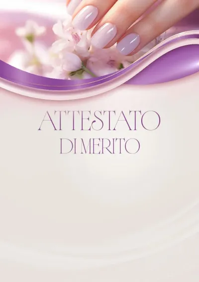 Modello di attestato artistico «Tenerezza lilla»