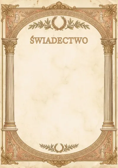 Szablon szkolnego świadectwa „Olimp”