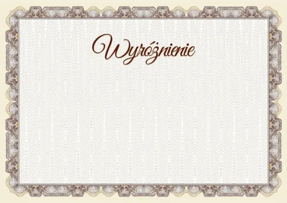 Szablon uroczystego wyróżnienia «Szlachetna platyna»