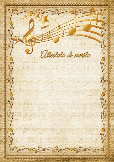 Modello di attestato musicale «Melodia»