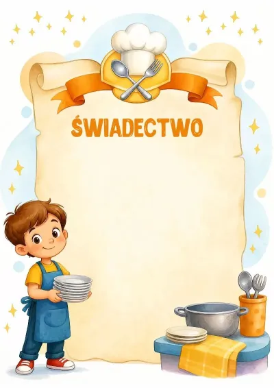 Szablon świadectwa „Najlepszy dyżurny”