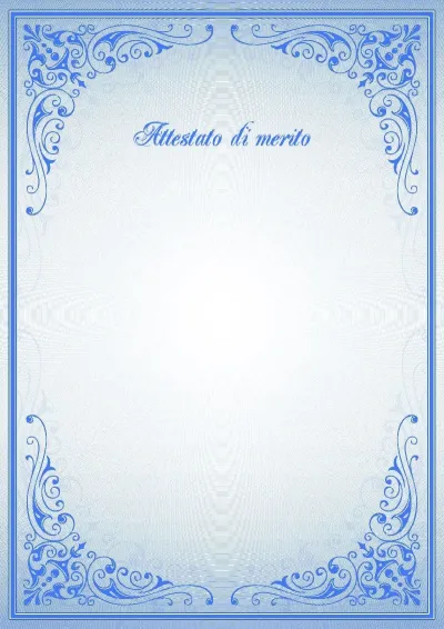 Modello di attestato solenne «Motivi blu»