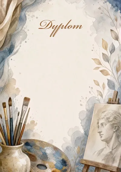 Szablon dyplomu „Akwarelowe studium”