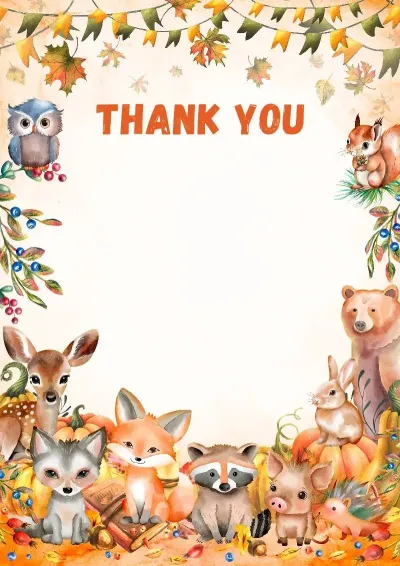 Children's letter of appreciation template «Guardians of the Forest»