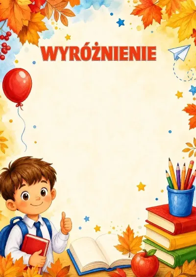 Szablon szkolnego wyróżnienia „Ścieżka do wiedzy”
