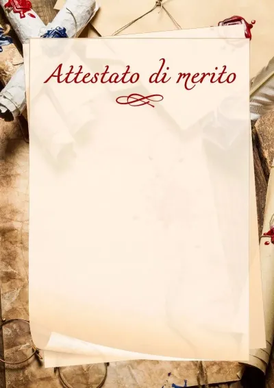 Modello di attestato scolastico «Manoscritto»