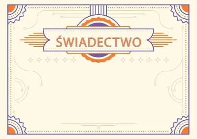 Szablon uroczystego świadectwa «Bursztyn»