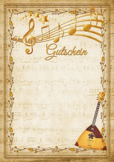 Musik-Gutscheinvorlage «Balalaika»