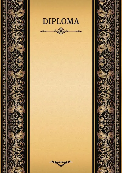 Modello di diploma solenne «Vintage in oro»