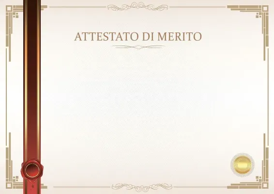 Modello ufficiale di attestato «Momento solenne»