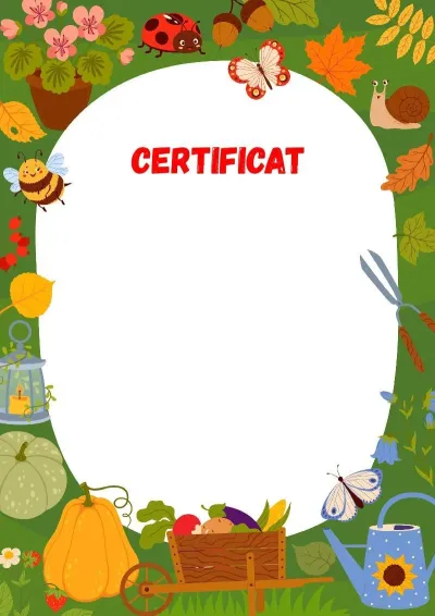 Șablon de certificat „Recolta pădurii”