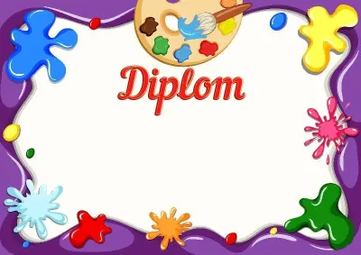 Kindervorlage für ein Diplom «Farben der Kindheit»