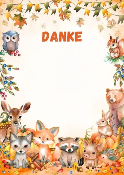 Vorlage für Kinder-Dankschreiben „Hüter des Waldes“