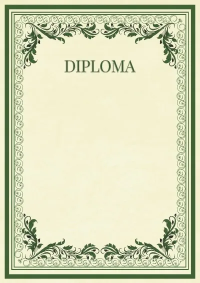 Formal Diploma Template 'Vintage Patterns'