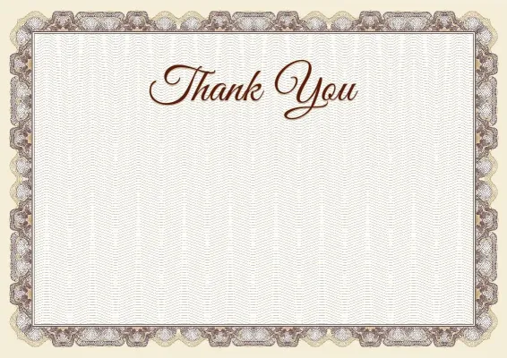 Ceremonial letter of appreciation template «Noble Platinum»